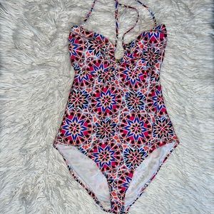Multicolor One-Piece Bathing Suit